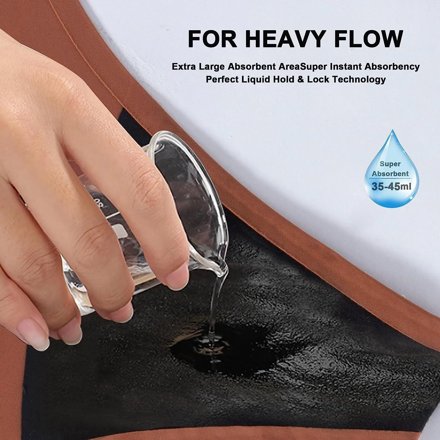 【1 ORDER 3 SIZES】Beautikini Stretch Seamless High Waisted Incontinence Period Underwear
