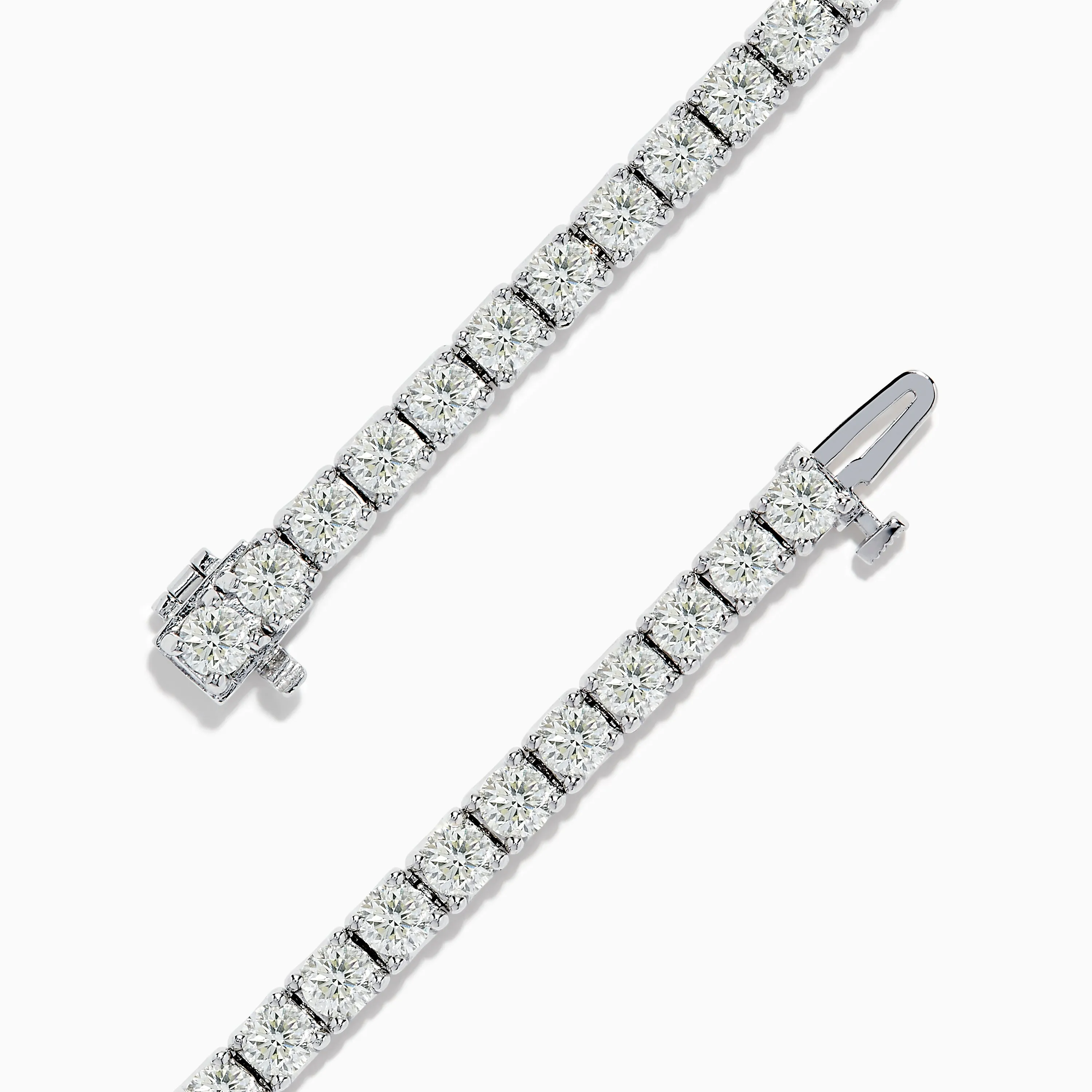 14K White Gold Diamond Tennis Bracelet 8.43 TCW