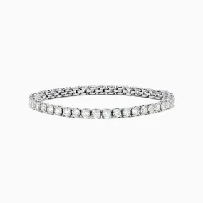 14K White Gold Diamond Tennis Bracelet 8.43 TCW