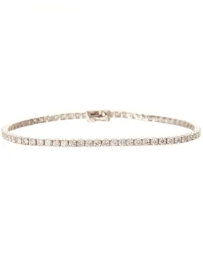 18k White Gold Tennis Bracelet