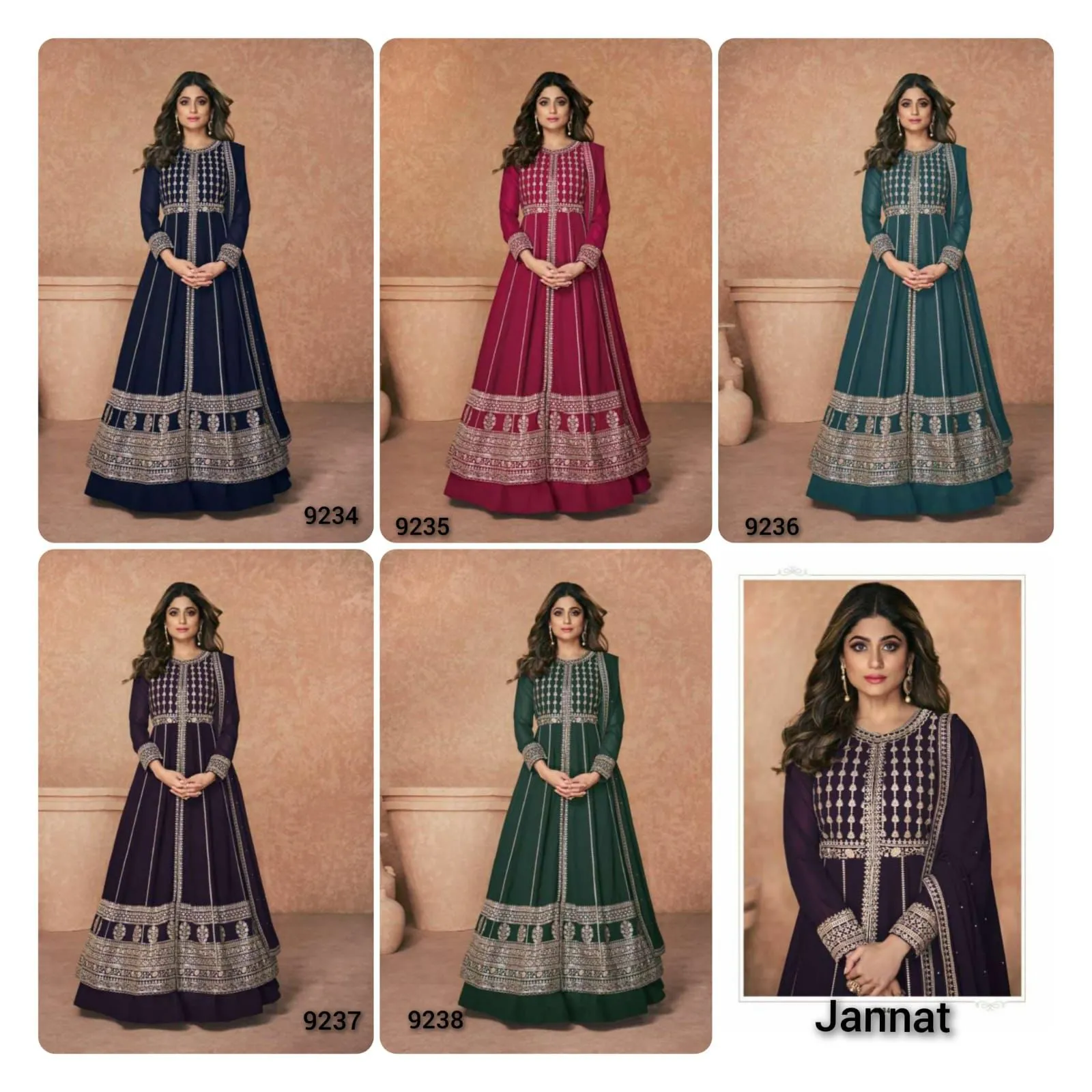 Aashirwad Jannat 9234-9238 Series Salwar Suit