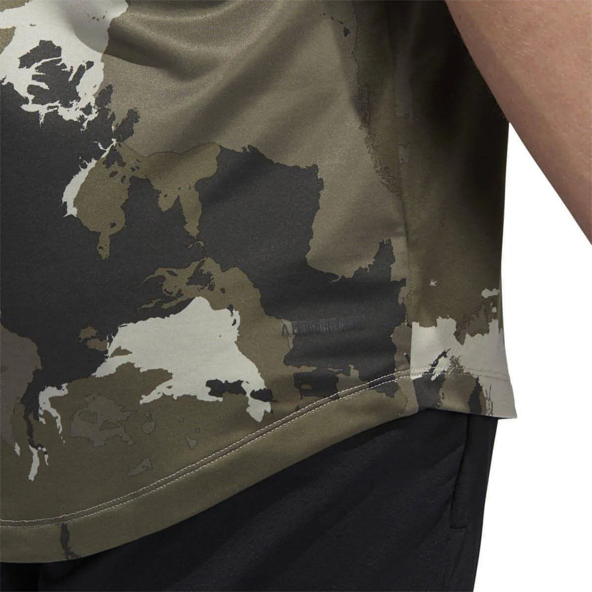 adidas Continent Camo City Short Sleeve Mens Training Top - Green