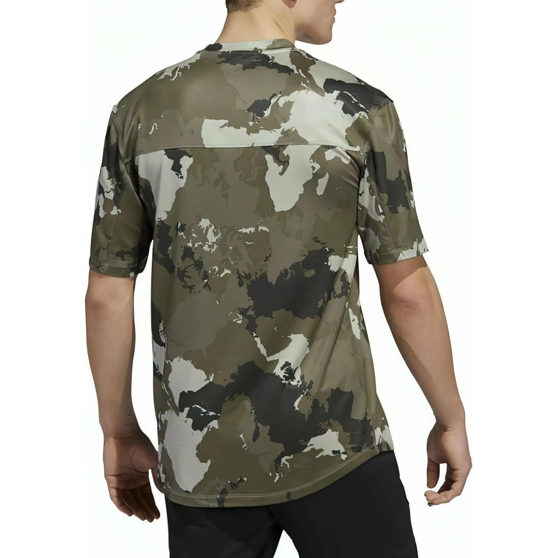 adidas Continent Camo City Short Sleeve Mens Training Top - Green