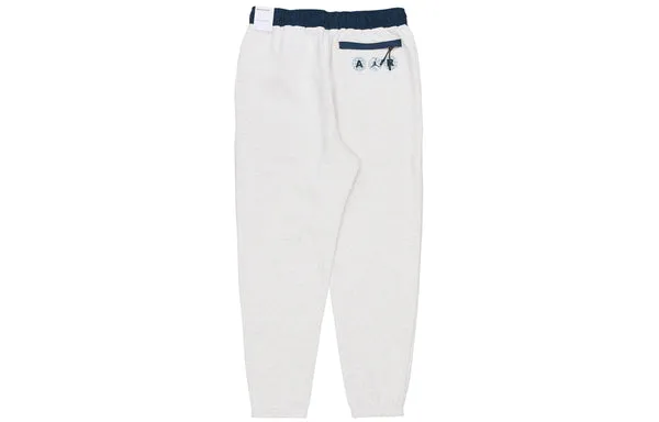 Air Jordan Essentials Mountainside Casual Sports Lacing Printing Long Pants 'White', White