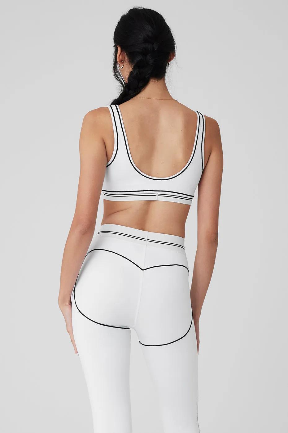 Airbrush Heart Throb Bra - White/Black