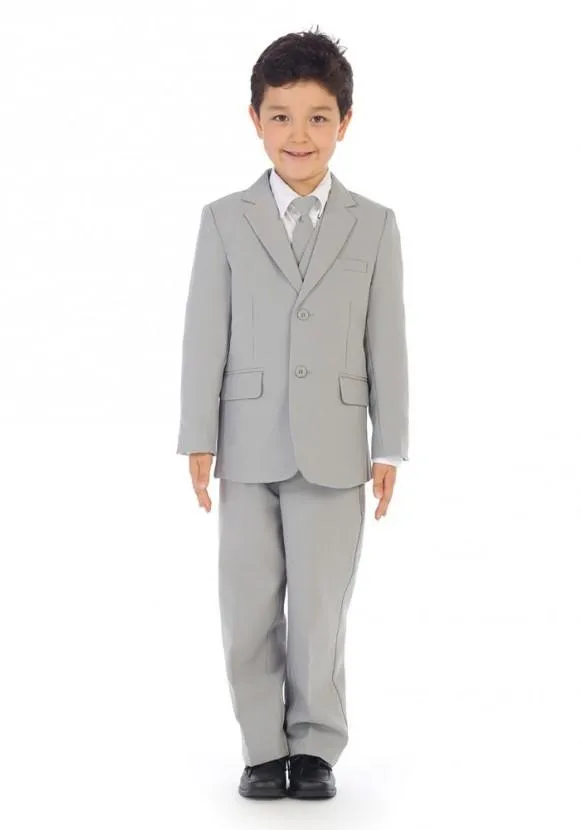 B - Boys Light Gray Suit (Classic Slim)