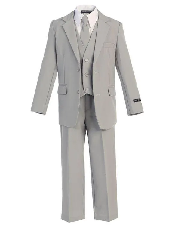 B - Boys Light Gray Suit (Classic Slim)