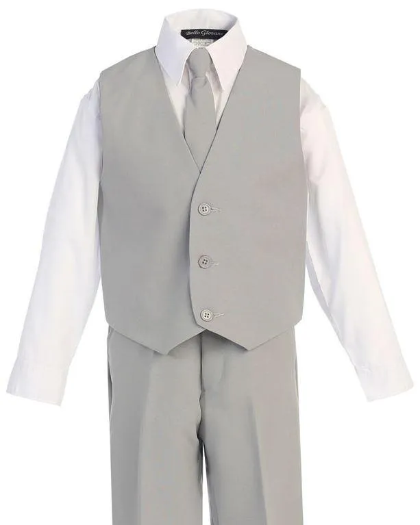 B - Boys Light Gray Suit (Classic Slim)