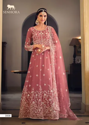 Beautiful Designer Senhora Sarika Butterfly Net Suit Design 3008