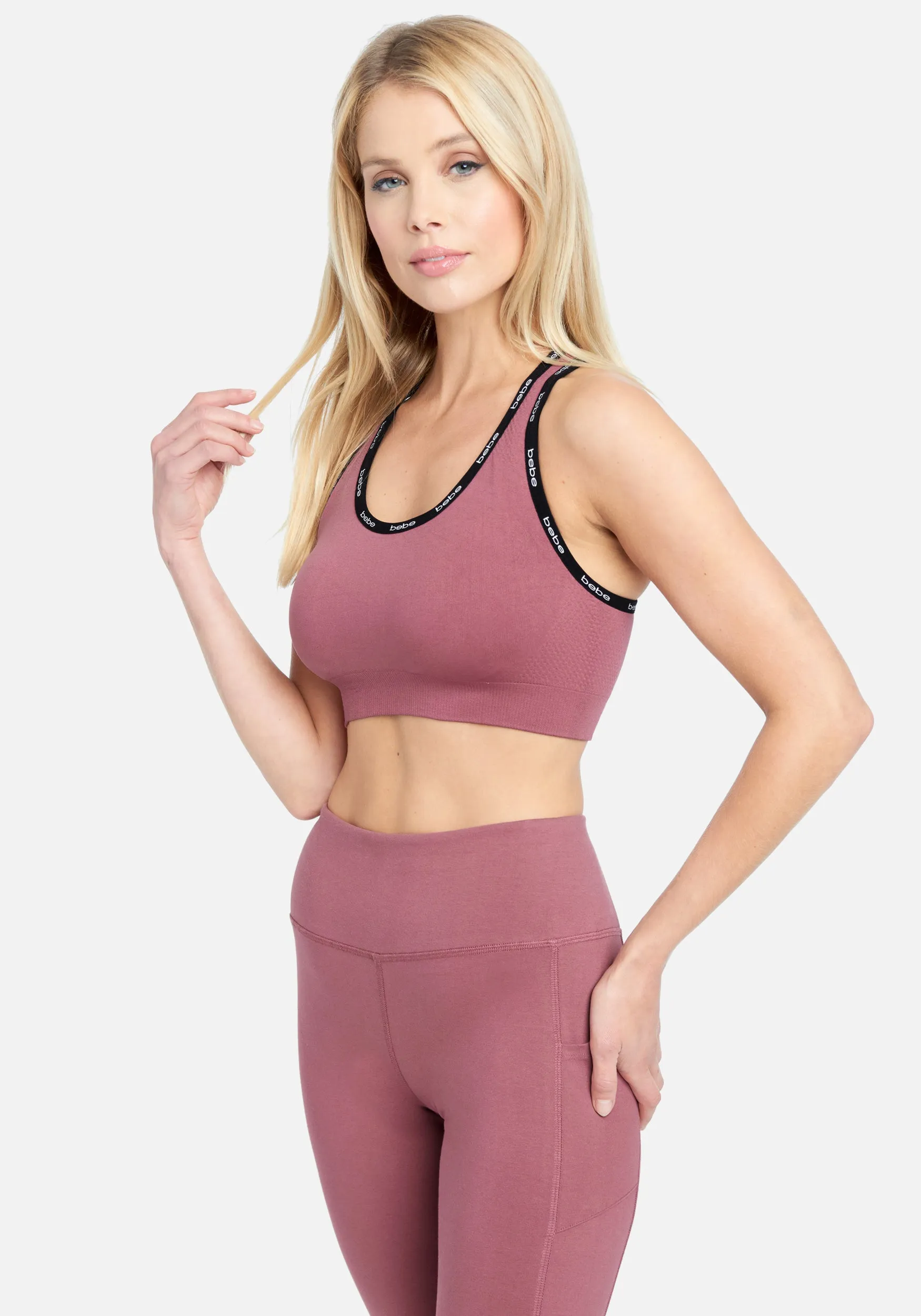 Bebe Sport Mini Logo Sports Bra