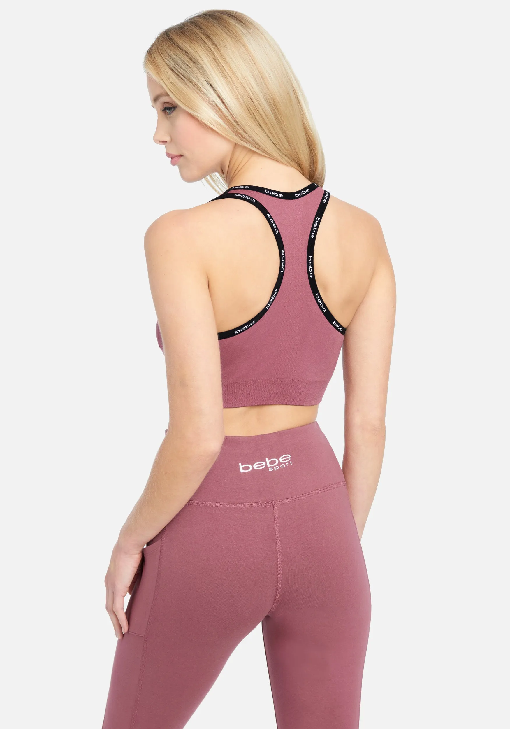 Bebe Sport Mini Logo Sports Bra