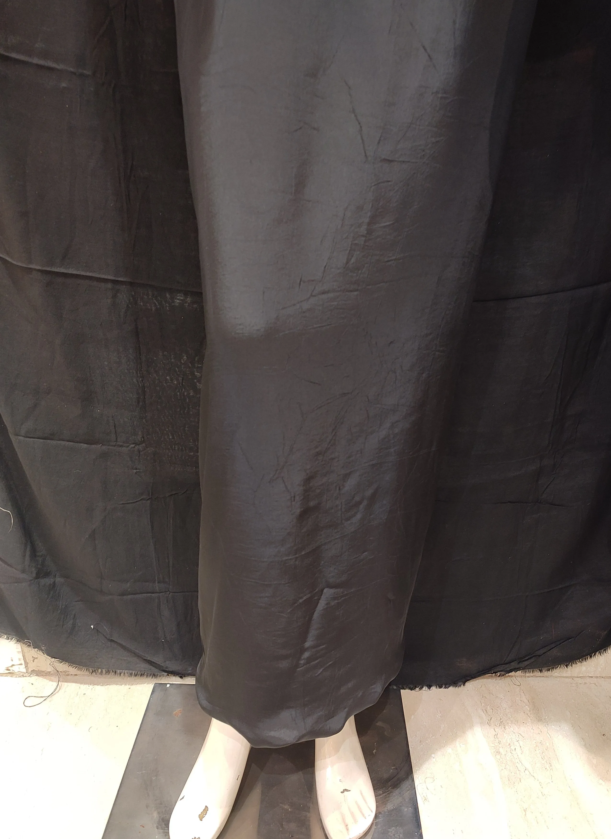 Black Georgette Unstitched Suit With Cutdana, Jarkan And Resham Hand Embroidery