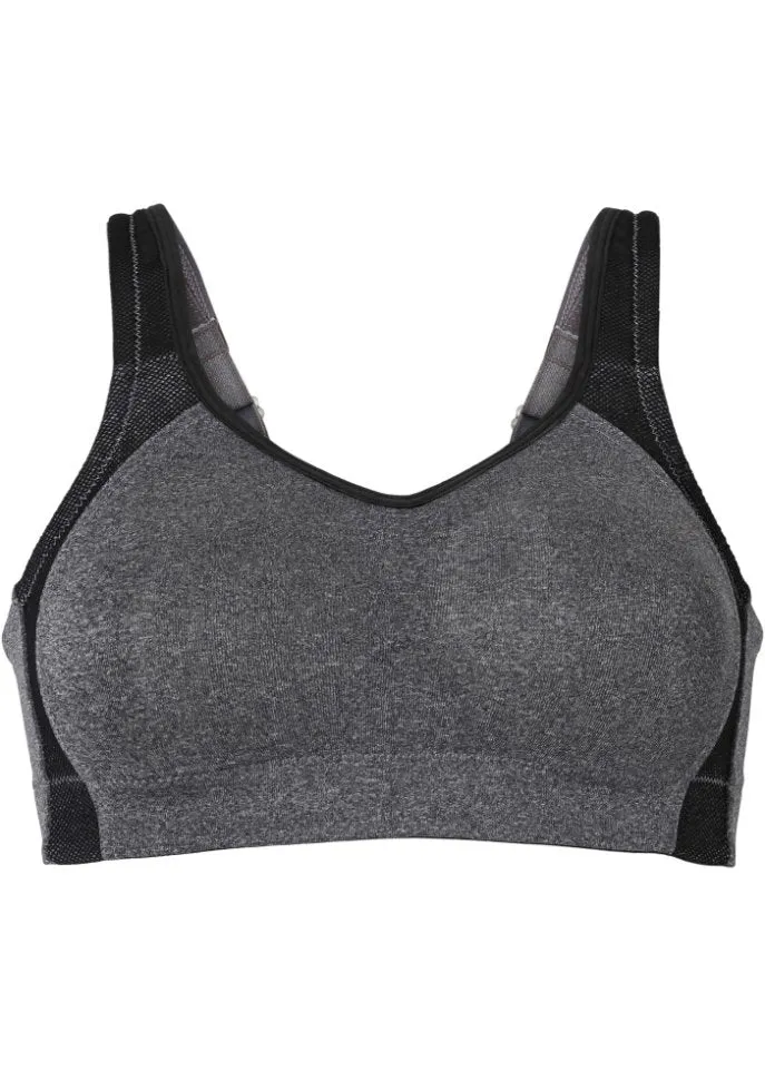 bpc bonprix collection medium support sports bra, gray