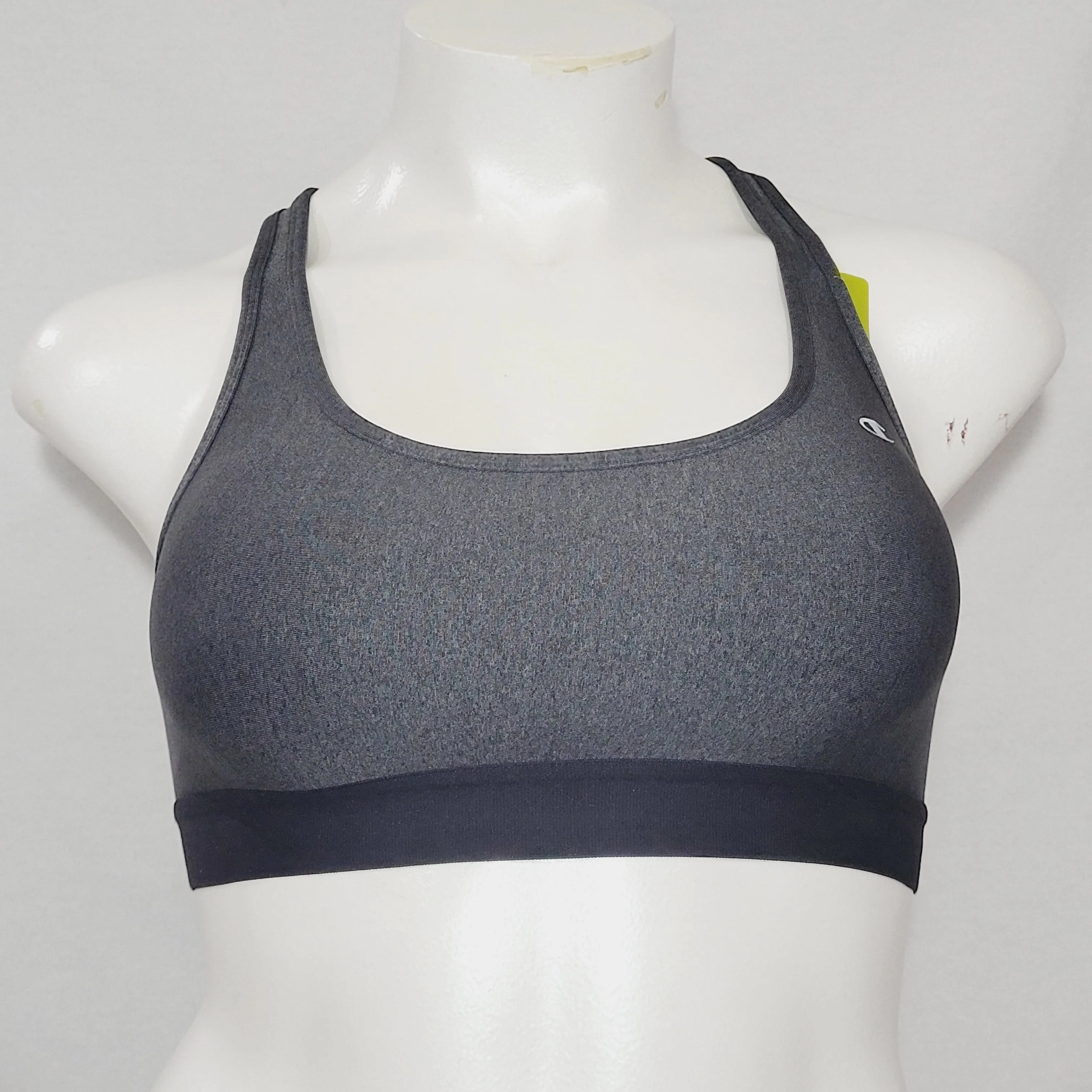 Champion 6715 Absolute Workout II Wire Free Sports Bra LARGE Granite Heat Gray