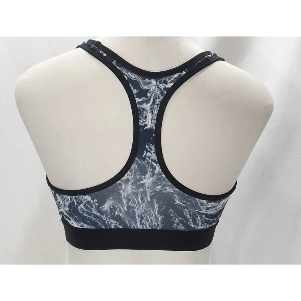 Champion B0971 Wire Free Sports Bra LARGE Black & White Abstract Print