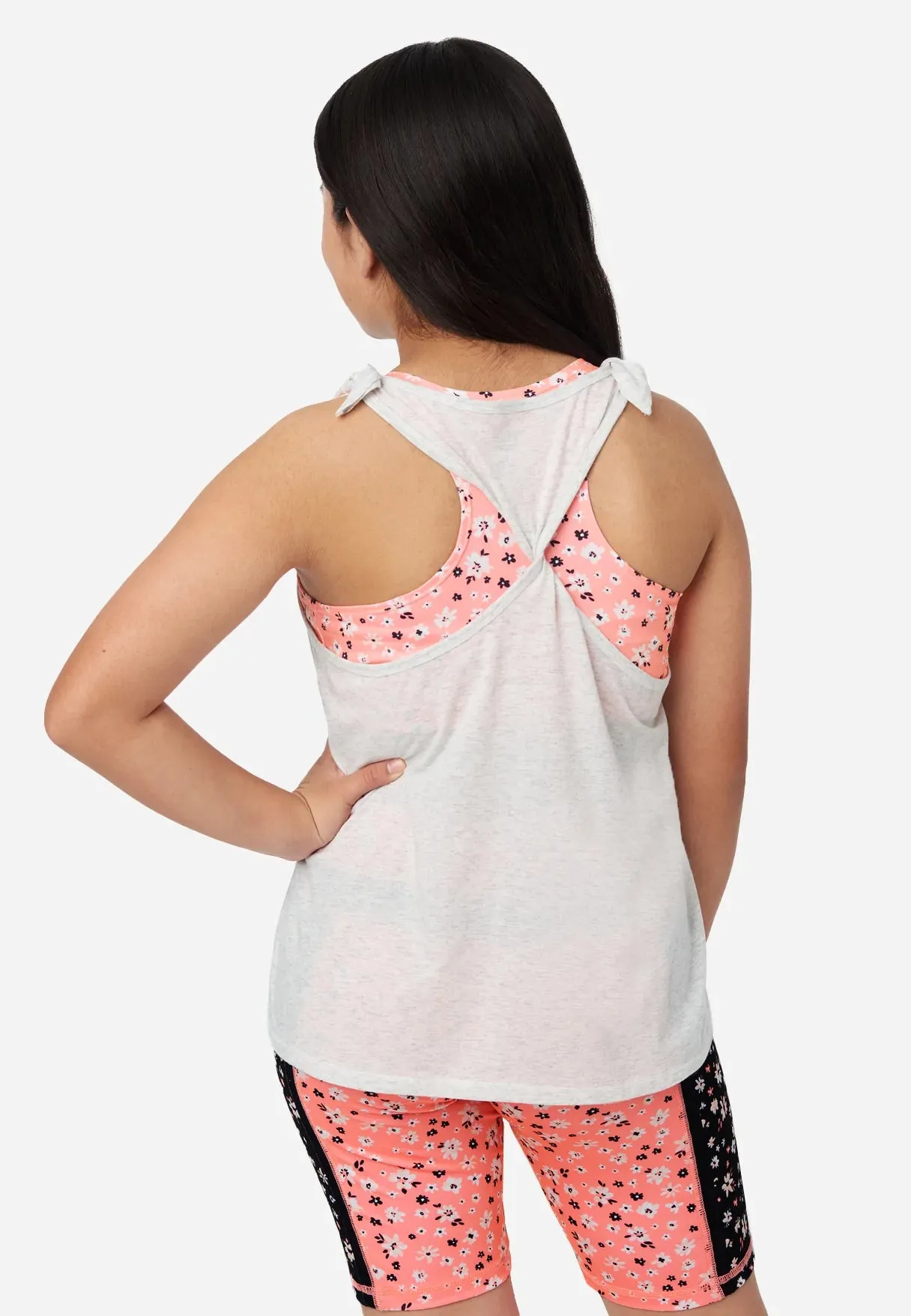 Collection X by Justice Twist Back 2fer Tank Top