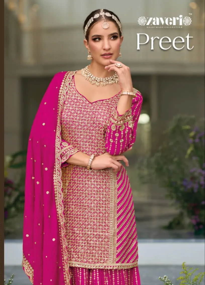 Eba Lifestyle Preet Silk Heavy Embroidery Collection Readymade Suits