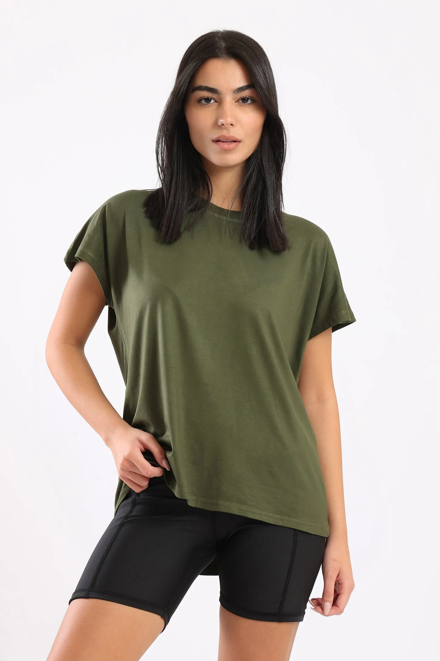 ELEVATE ATHLEISURE TOP - KHAKI