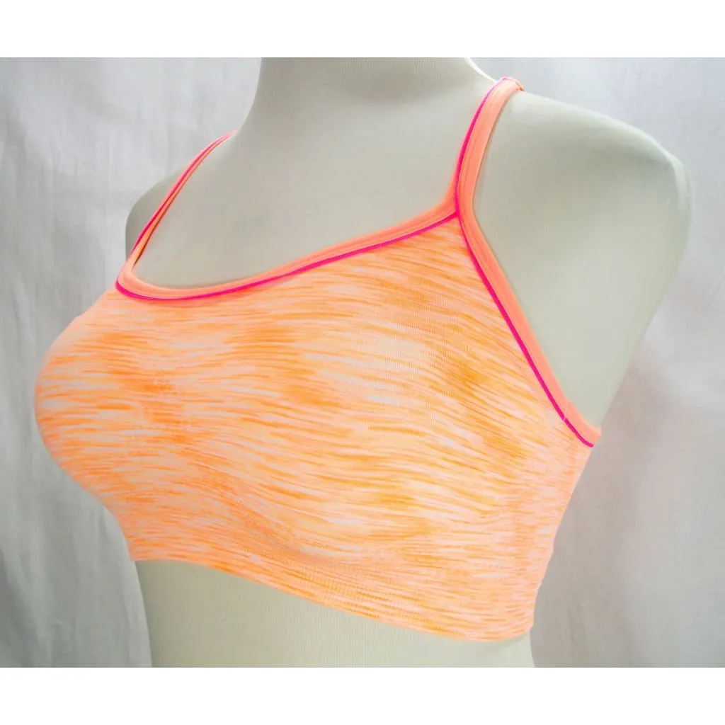 Everlast Wire Free Padded Racerback Sports Bra MEDIUM Bahama Sun Space Dyed