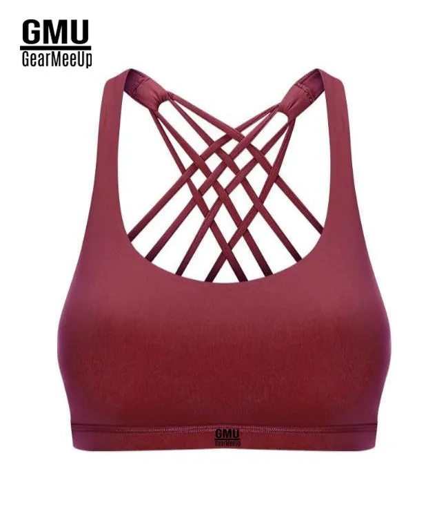 Flex Athletic Criss Cross Strappy Sports Bra