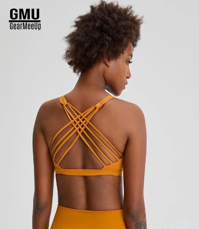 Flex Athletic Criss Cross Strappy Sports Bra