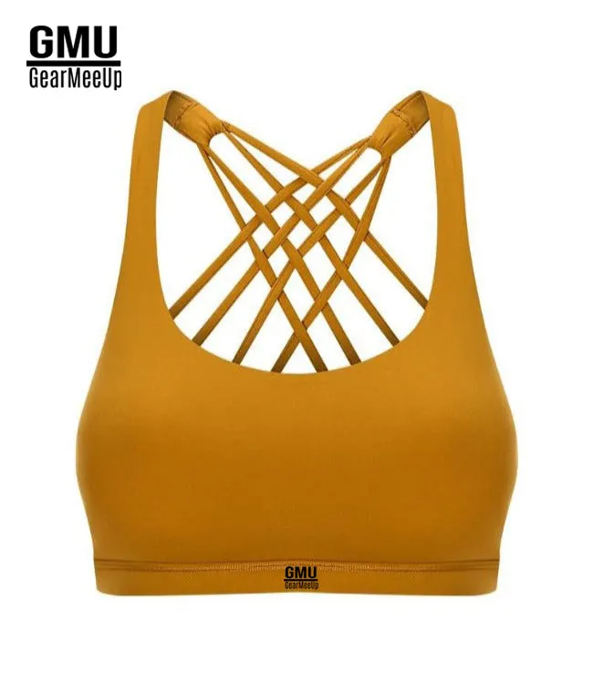 Flex Athletic Criss Cross Strappy Sports Bra