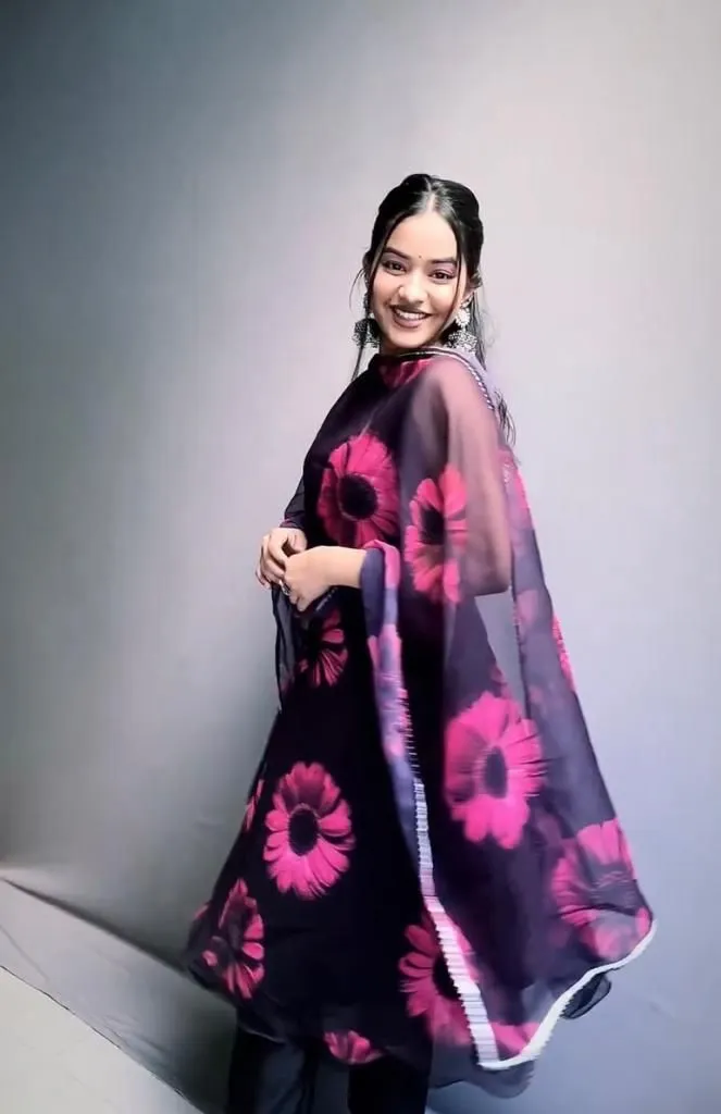 Floral print Organza Suit