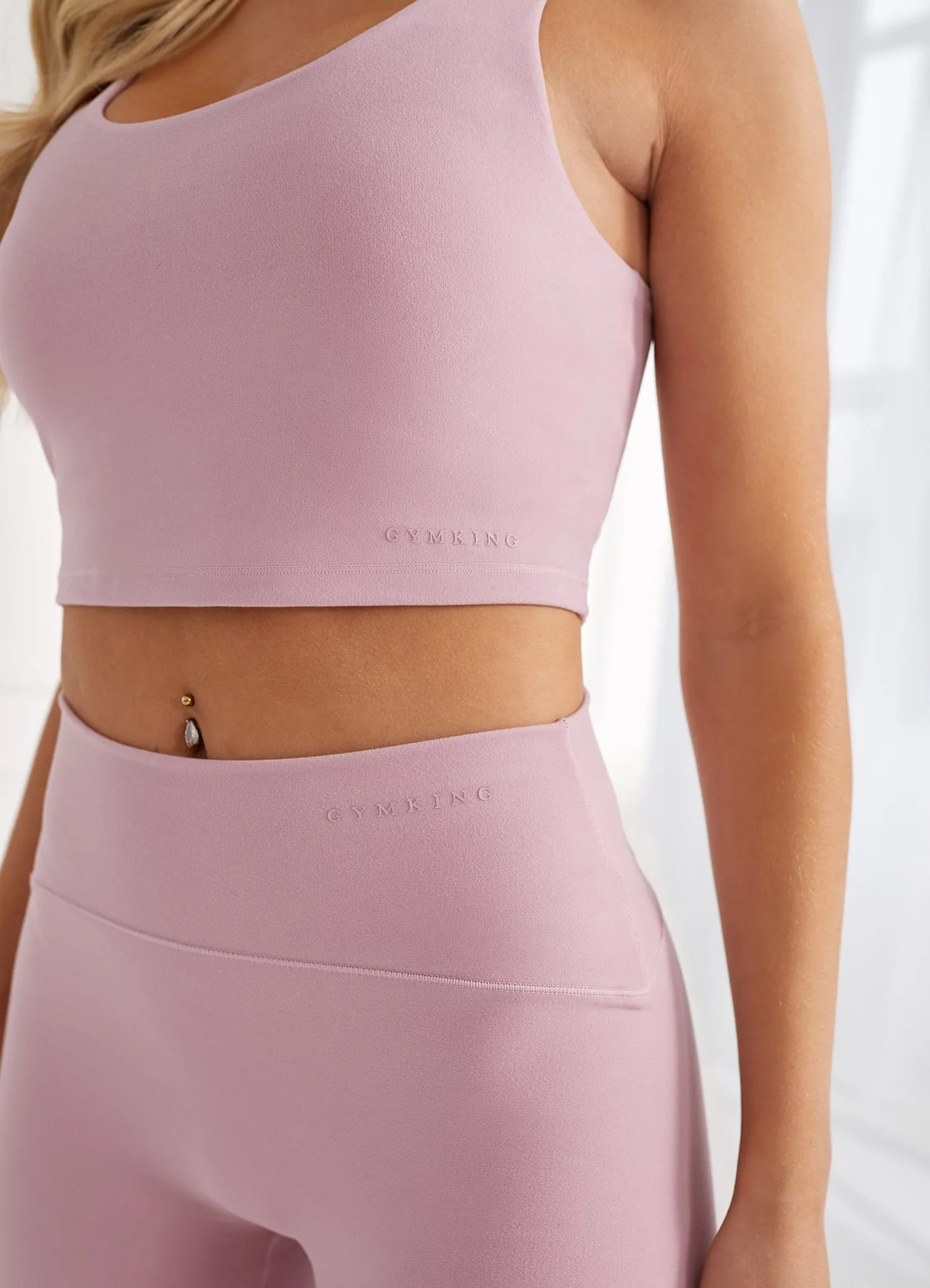 Gym King Peach Luxe 4" Short - Dusky Mauve Luxe
