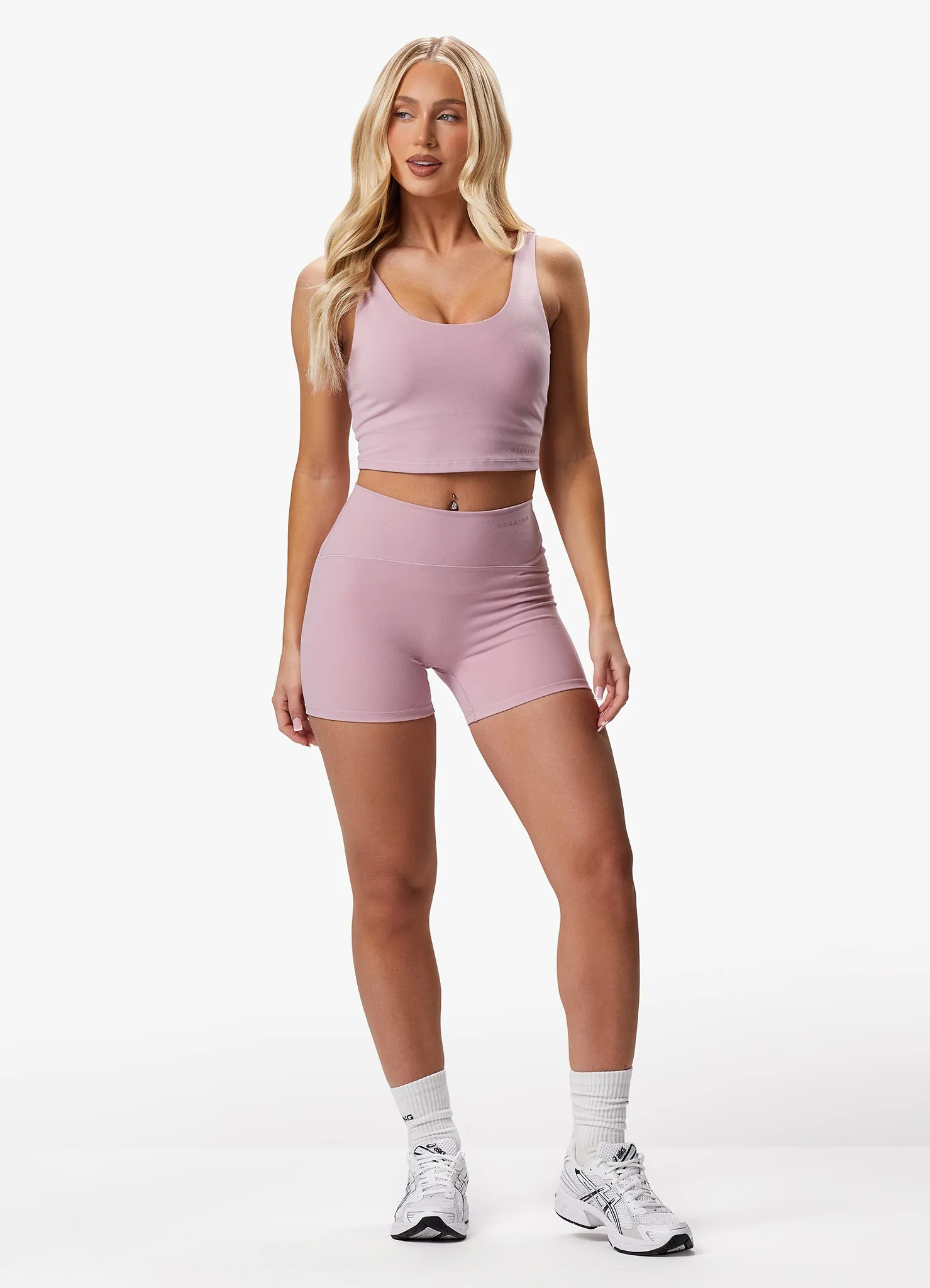 Gym King Peach Luxe 4" Short - Dusky Mauve Luxe