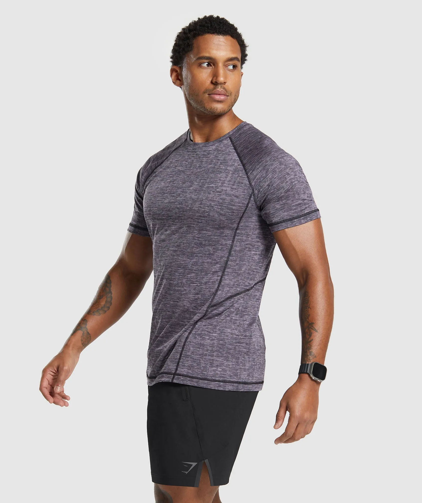 Gymshark Apex T-Shirt - Fog Purple/Black