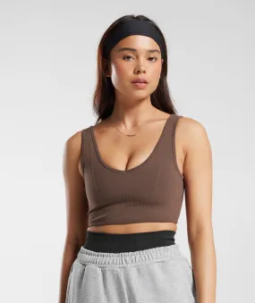 Gymshark Rest Day Seamless Bralette - Oak Brown