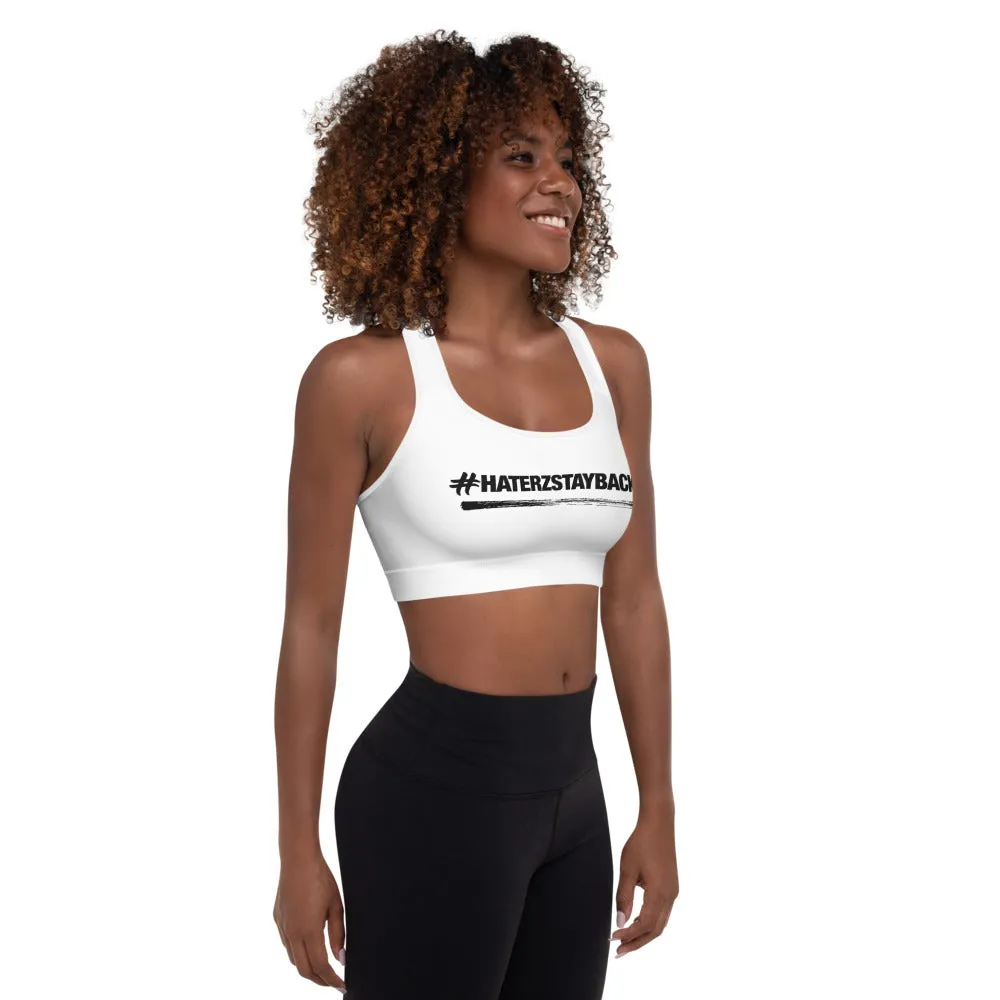 #HaterzStayBack Sports Bra (White)