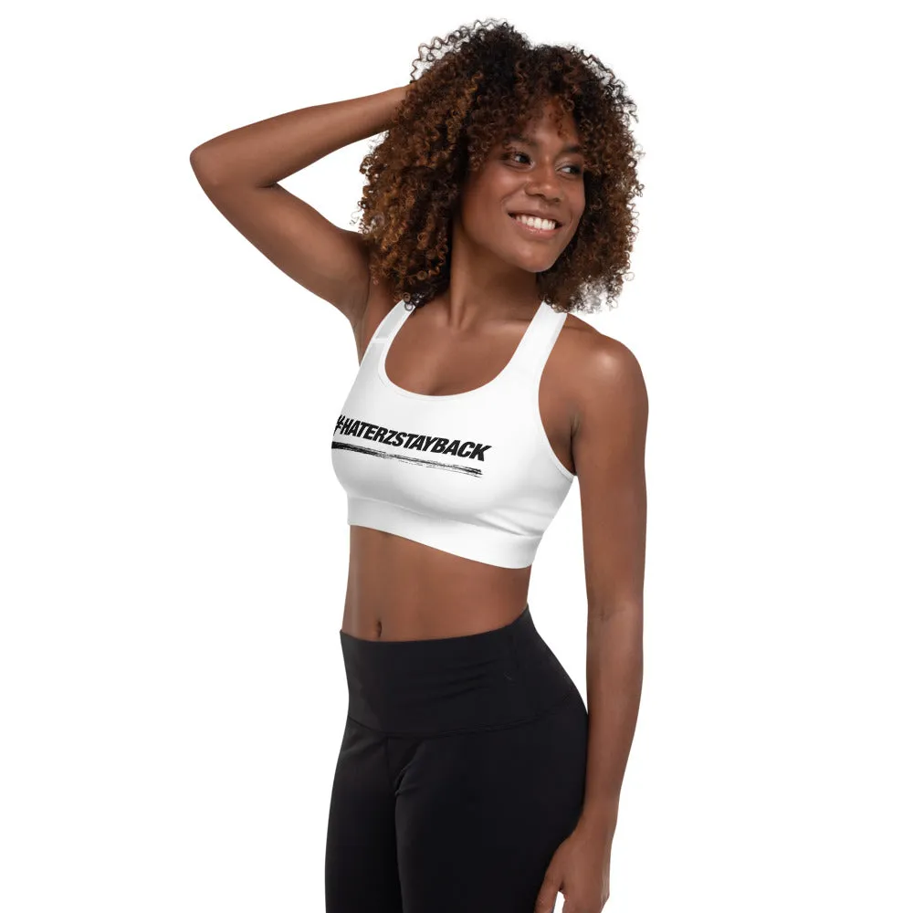 #HaterzStayBack Sports Bra (White)