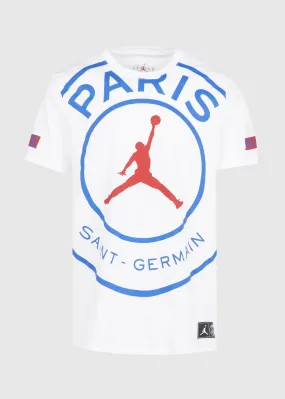 JORDAN X PARIS SAINT-GERMAIN: SS LOGO TEE [WHITE]