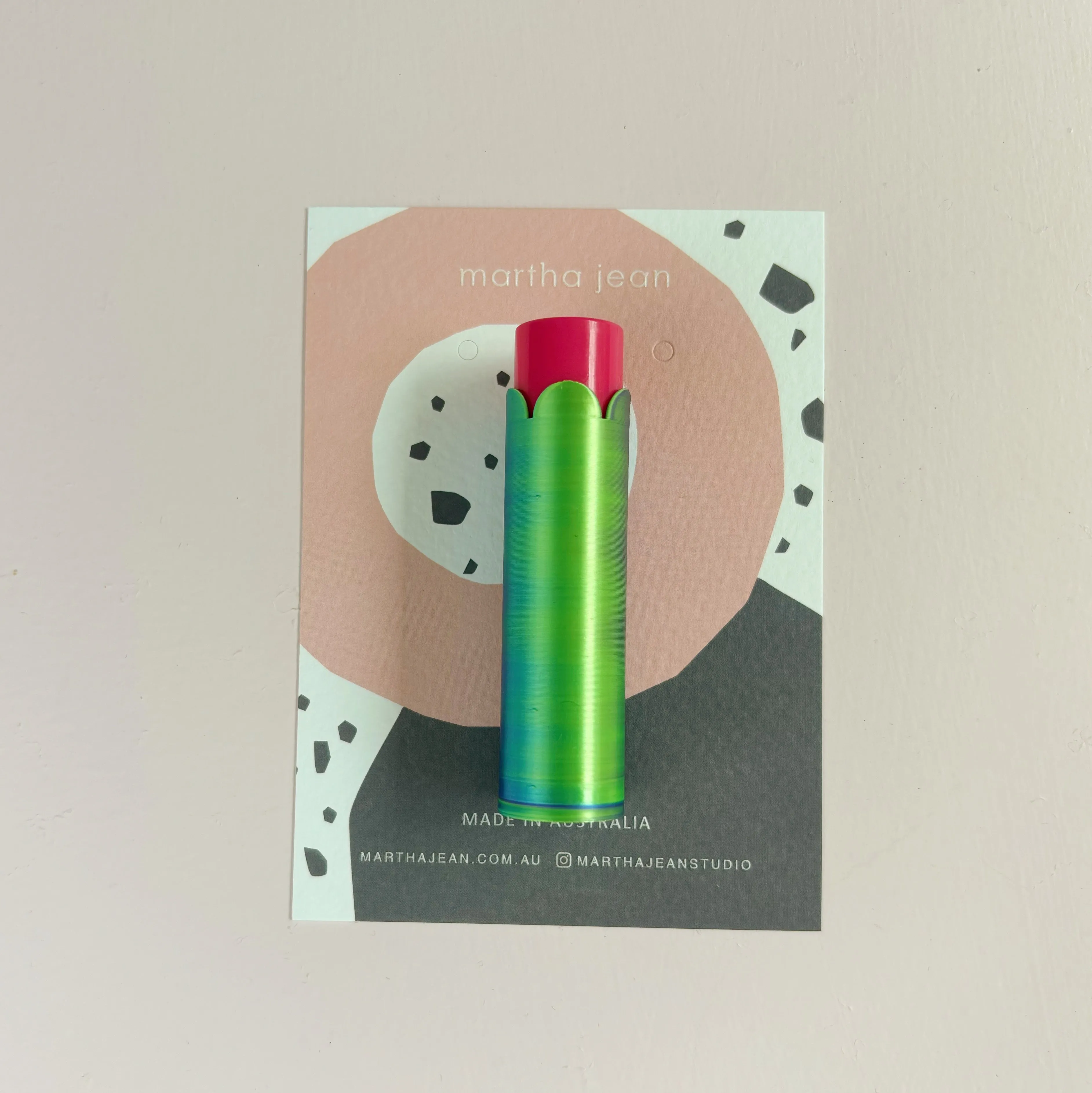 Lip Balm Stick-On Holder - Mermaid Green
