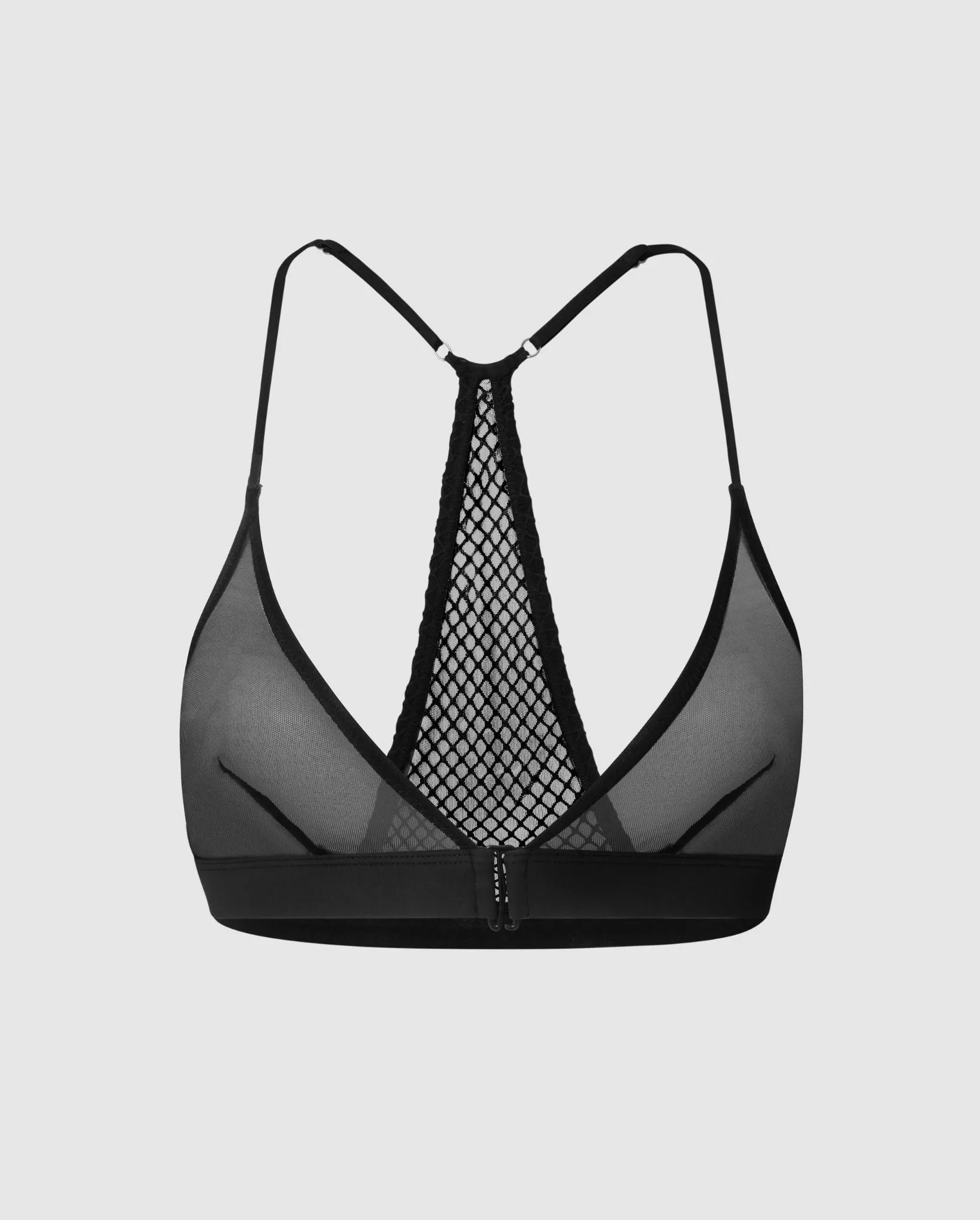 Mesh Racerback Triangle Bralette Rhinestone