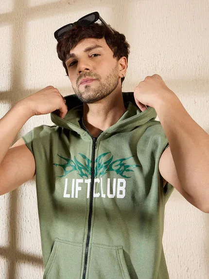 Mineral Green Lift Club Zipped Tank T-shirt