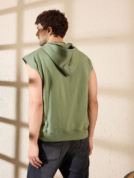 Mineral Green Lift Club Zipped Tank T-shirt