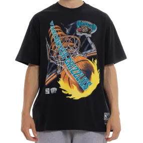 Mitchell & Ness On Fire Hoop Tee Vancouver Grizzlies - Faded Black