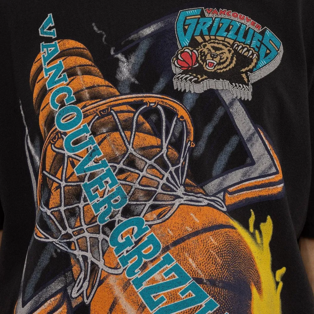 Mitchell & Ness On Fire Hoop Tee Vancouver Grizzlies - Faded Black