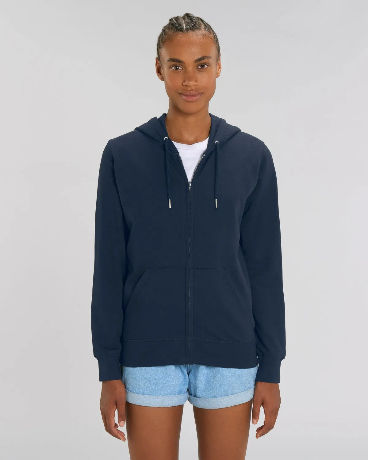 Nachhaltige Hoodie Jacke Navy