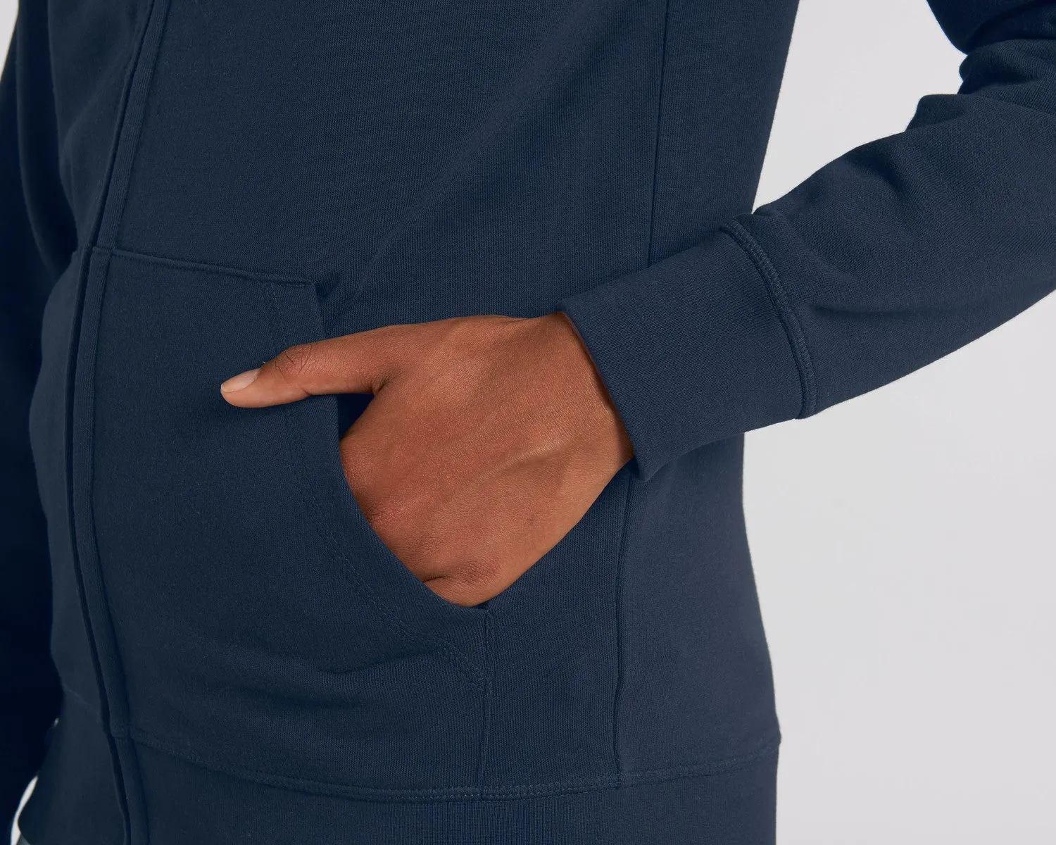 Nachhaltige Hoodie Jacke Navy