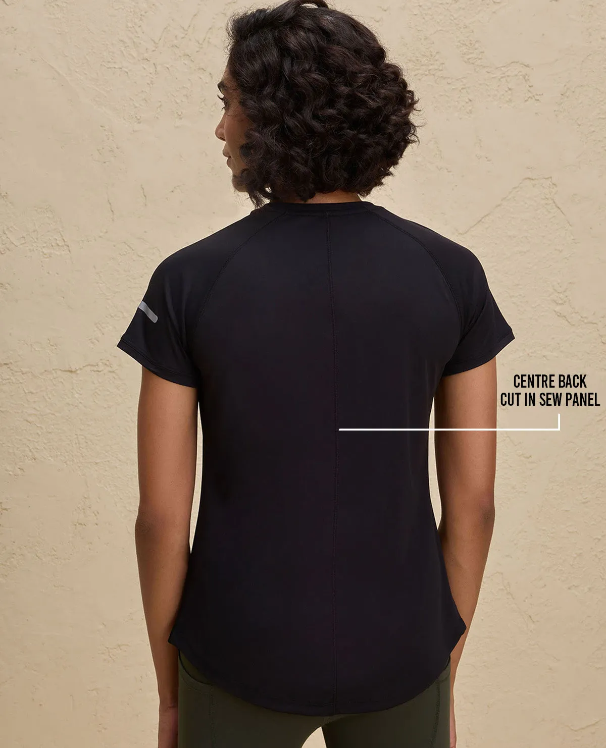 Nykd By Nykaa Quick Dry Half Sleeves Regular Fit Running Tee-NYK033-Jet Black