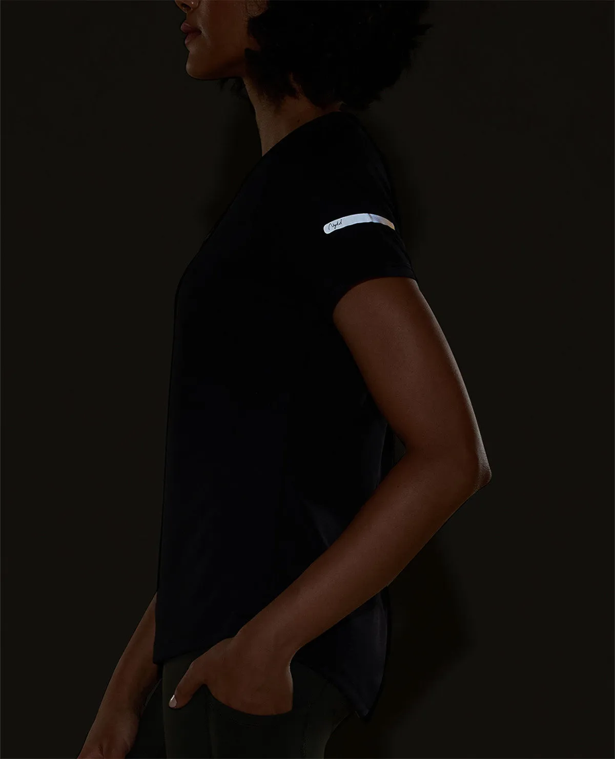 Nykd By Nykaa Quick Dry Half Sleeves Regular Fit Running Tee-NYK033-Jet Black