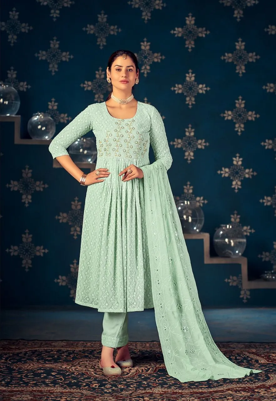 NYRA HEER CUT COLLECTION KURTI WITH DUPATTA