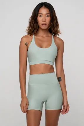 Pia Racerback Sports Bra | Recycled Polyester | Celadon