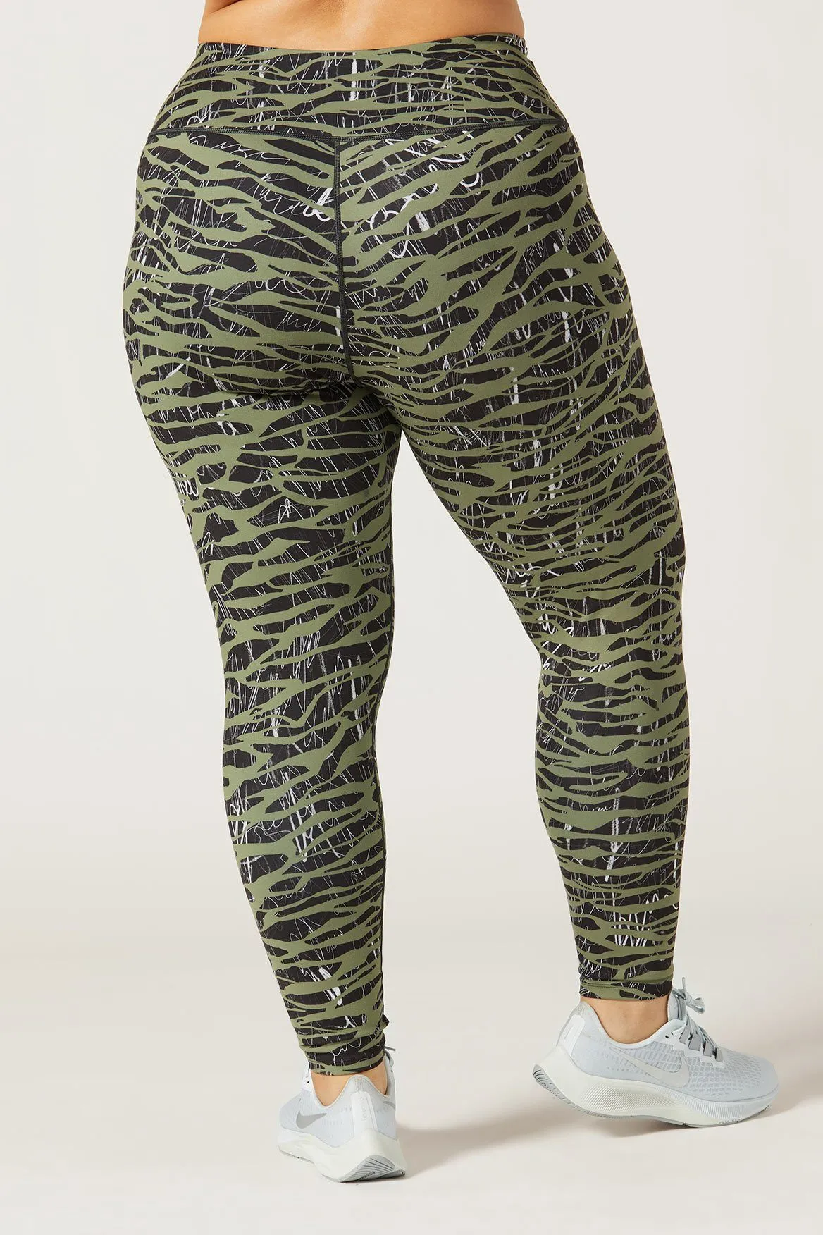 Rebel High Waist Legging Downtown Zebra Olive