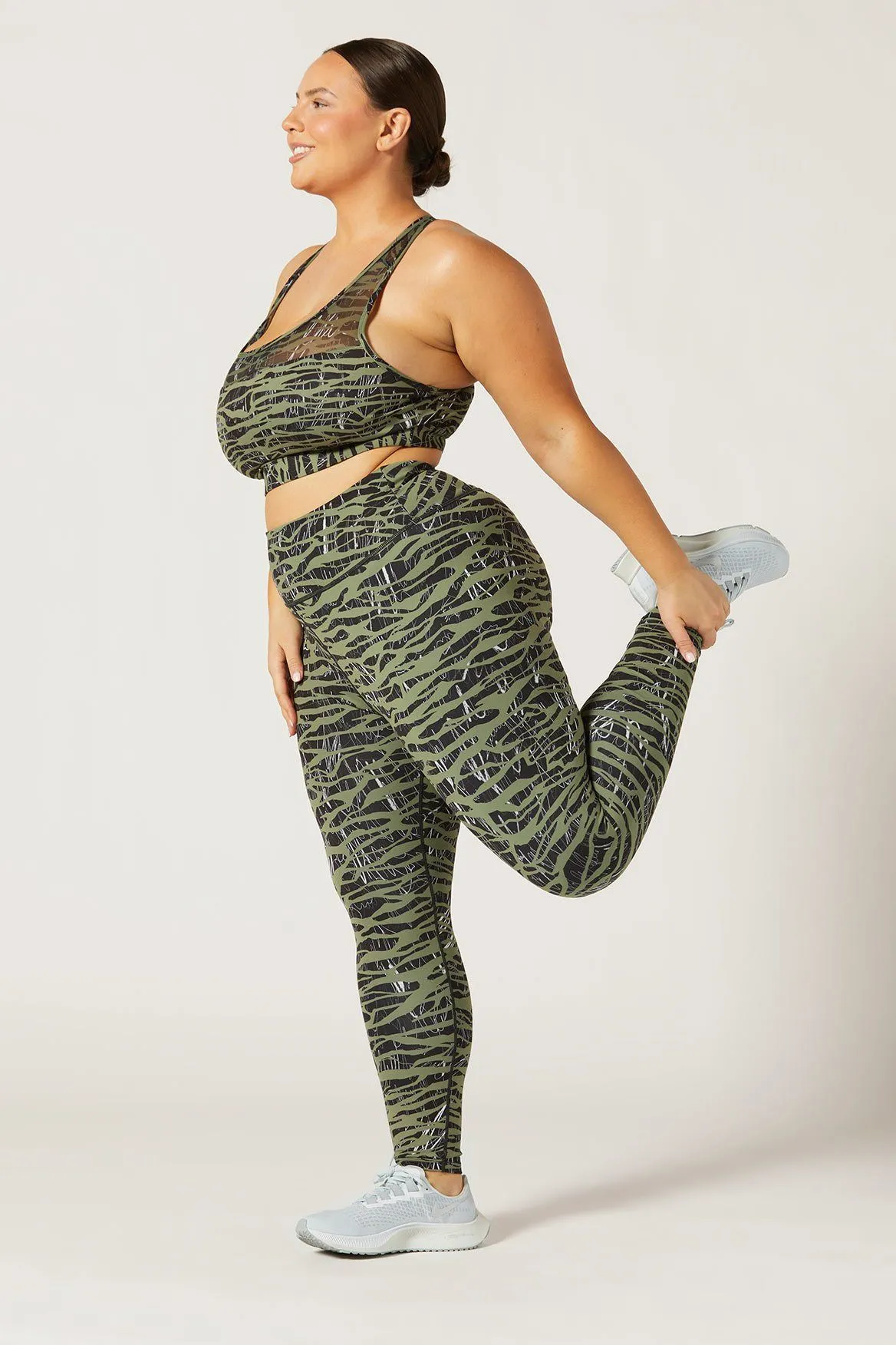 Rebel High Waist Legging Downtown Zebra Olive