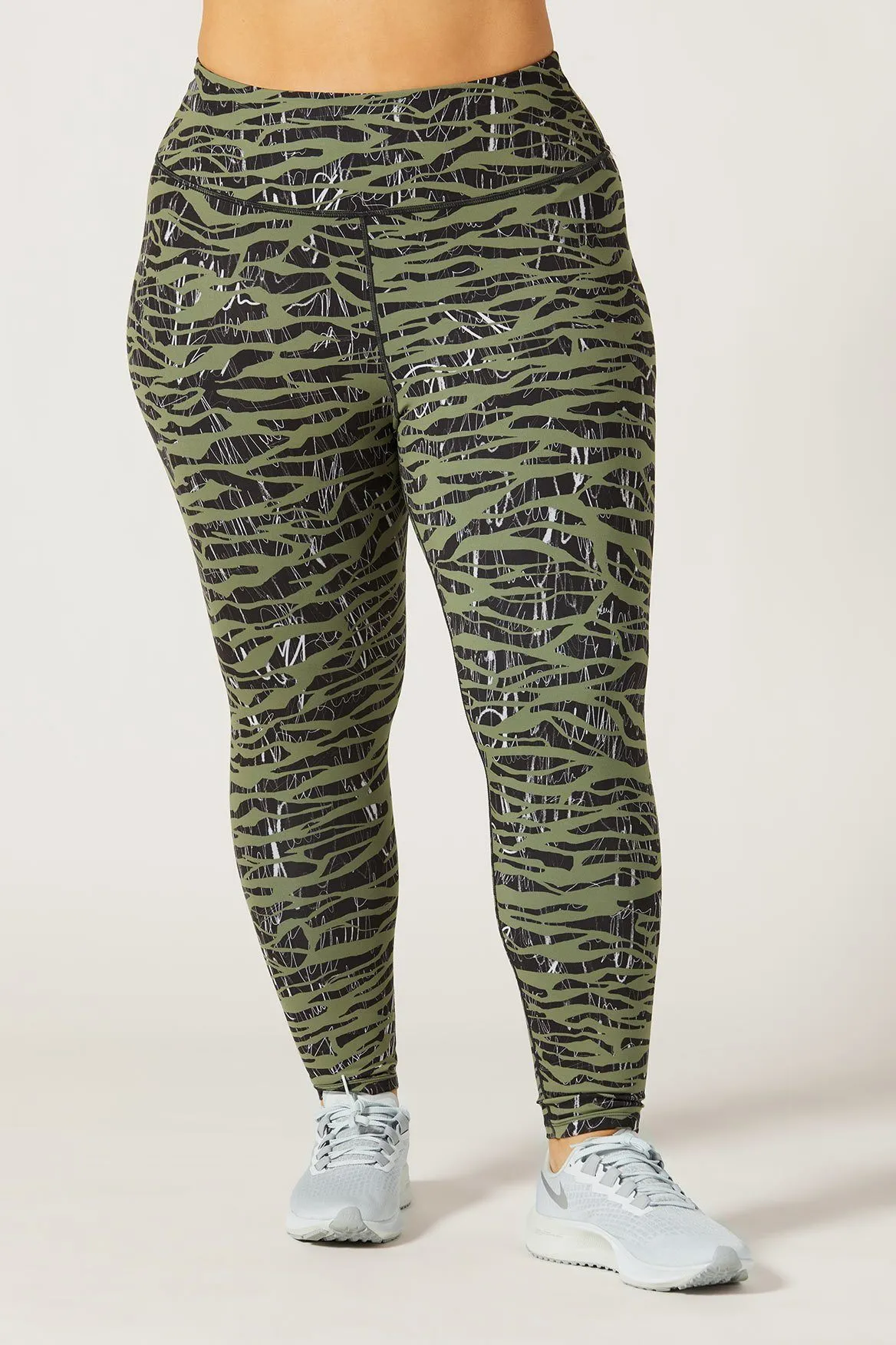 Rebel High Waist Legging Downtown Zebra Olive