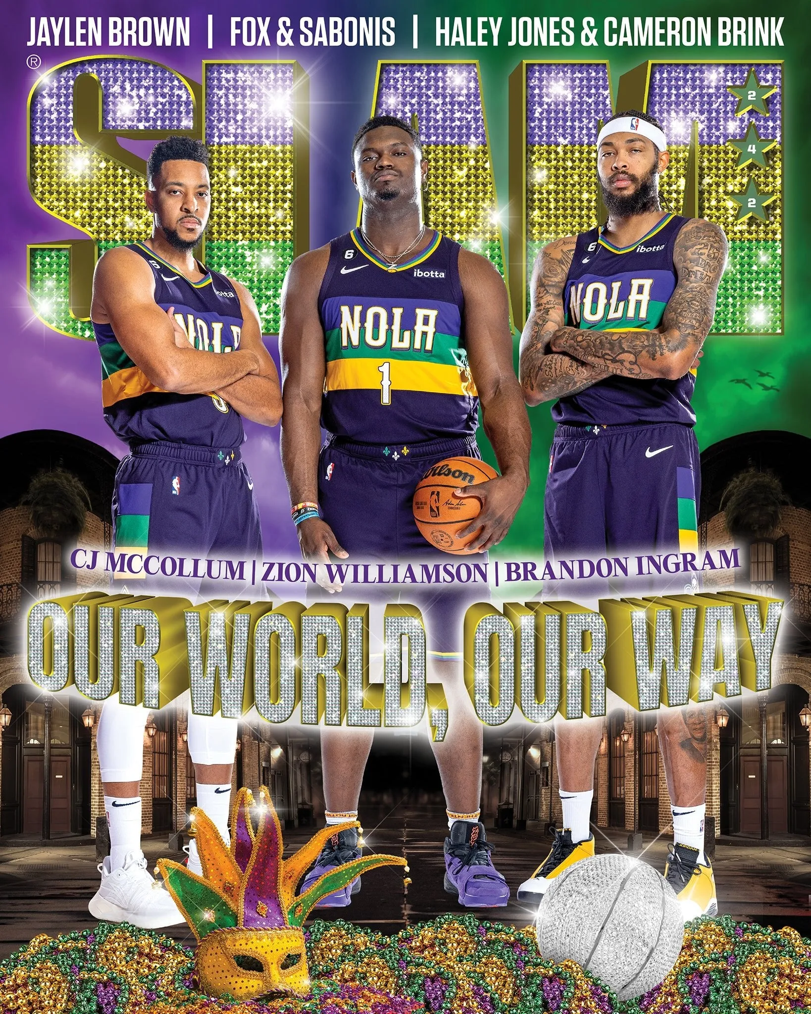 SLAM 242: Zion Williamson, Brandon Ingram   CJ McCollum (Cover 4 of 4)
